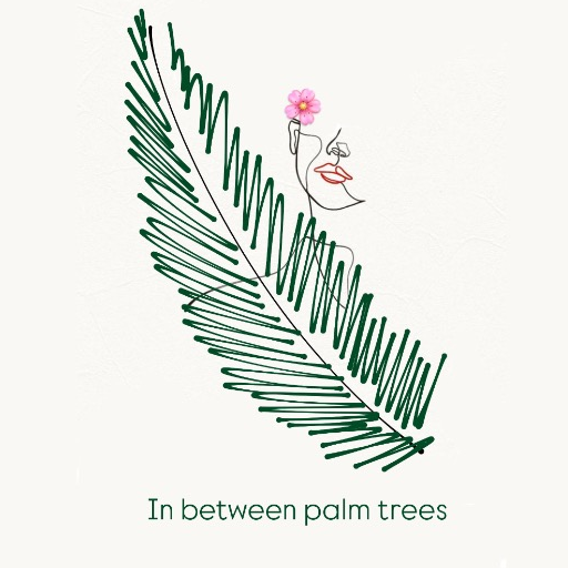 In between palm trees logo
